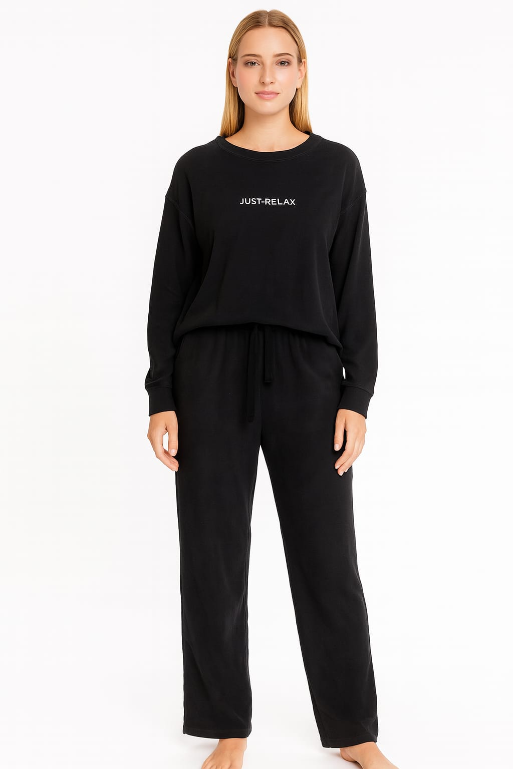 Pijama LUA LUA Comfort Just Relax Preto Peludinho