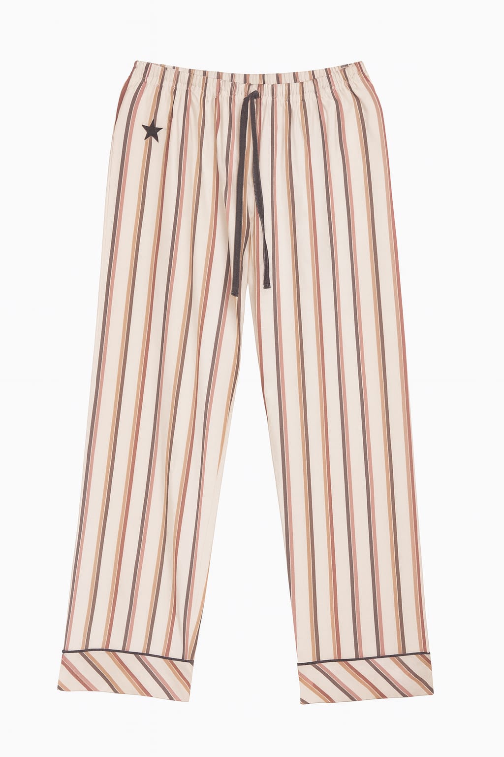 Pijama LUA LUA Aberto Stay Off White com Listras Coloridas