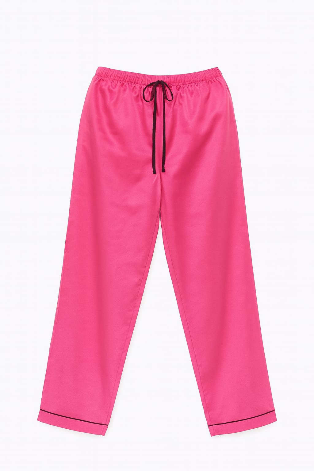 Pijama LUA LUÁ Longo Aberto em Cetim Rosa Vibrante