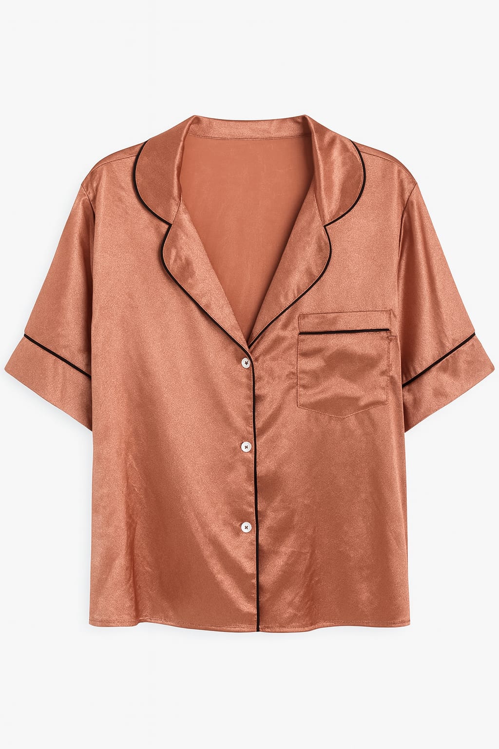 Pijama RIVANNA Americano Acetinado Rosé Gold com