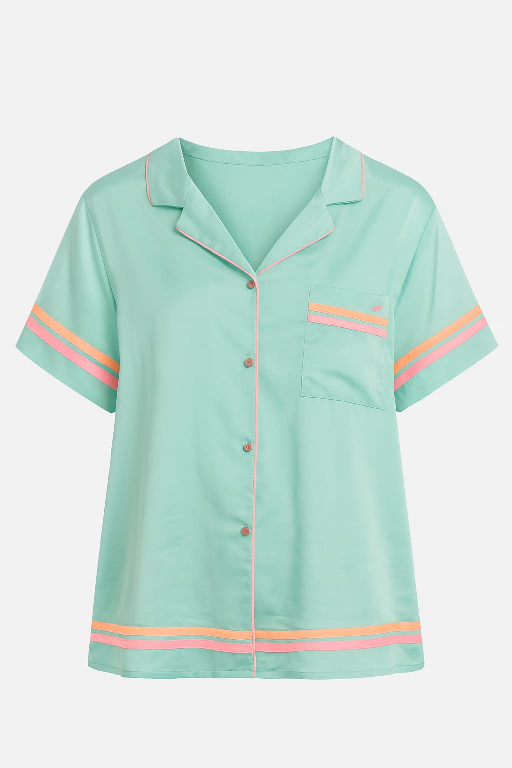 Pijama LUA LUA Heavenly Verde Água em Tecido Acetinado