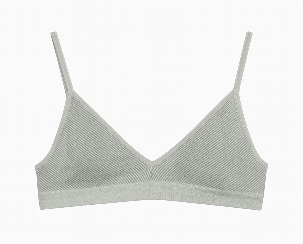Conjunto LUA LUA Top Seamless Canelado Cinza Claro