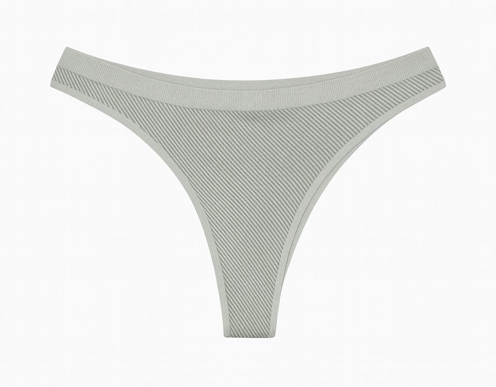 Conjunto LUA LUA Top Seamless Canelado Cinza Claro