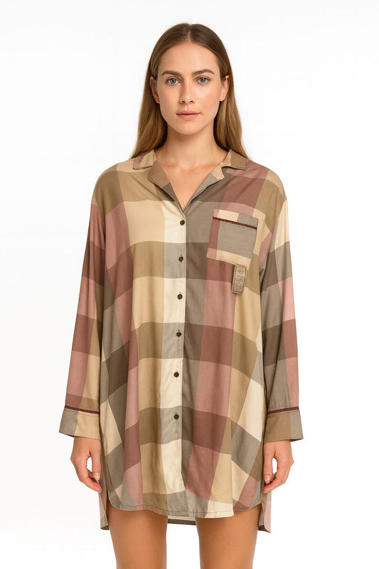 Chemise LUA LUA Bohemian Xadrez em Viscose