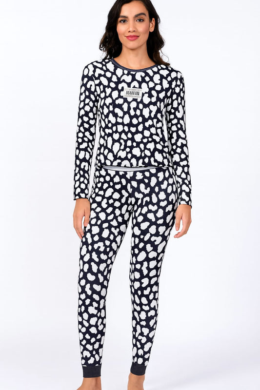 Pijama LUA LUA Especial Savage Snow Preto e Branco