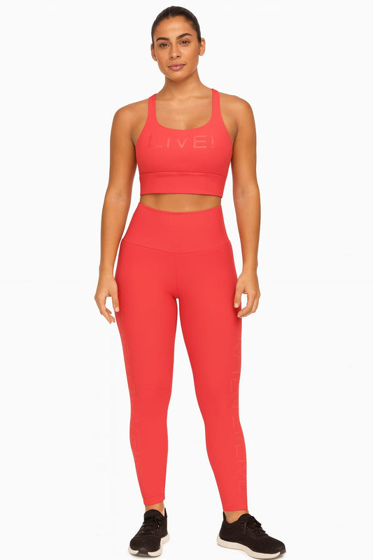 Conjunto Esportivo LIVE Vermelho Vibrante