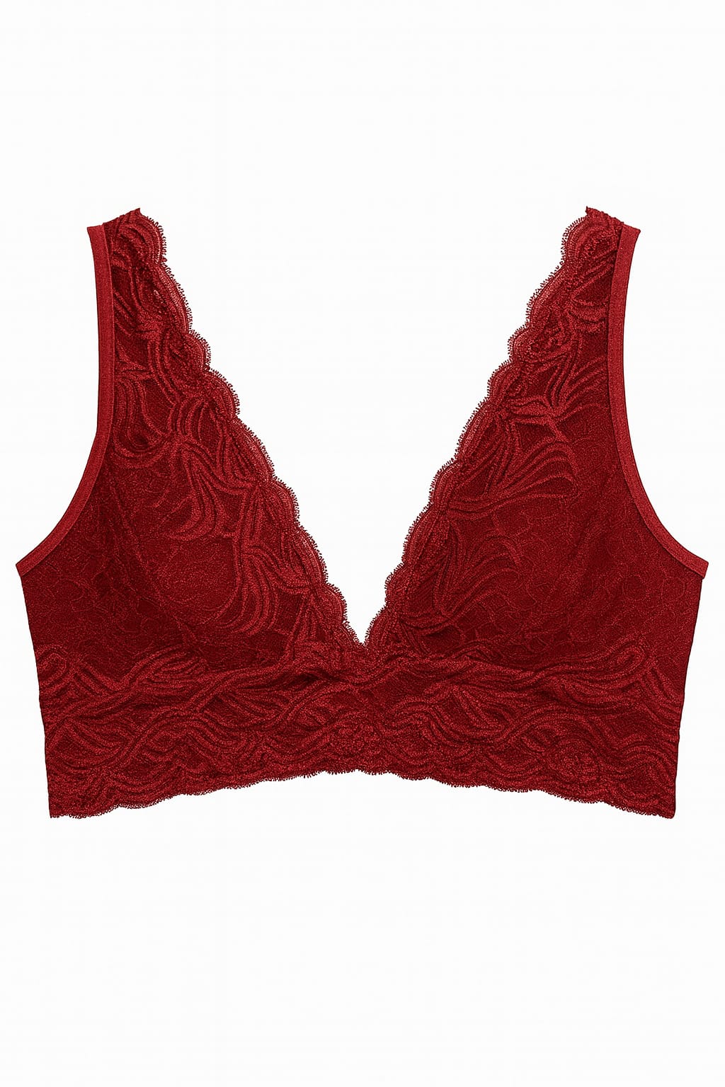 Lingerie RIVANNA em Renda Vermelha com Decote em V