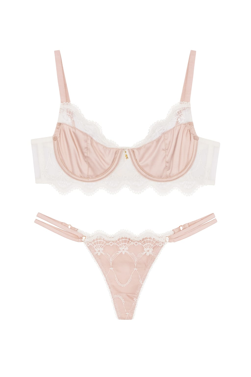 Lingerie BELLES Rosé Acetinado