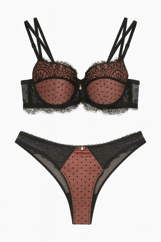 Lingerie BELLES Meia Taça Alana Marsala