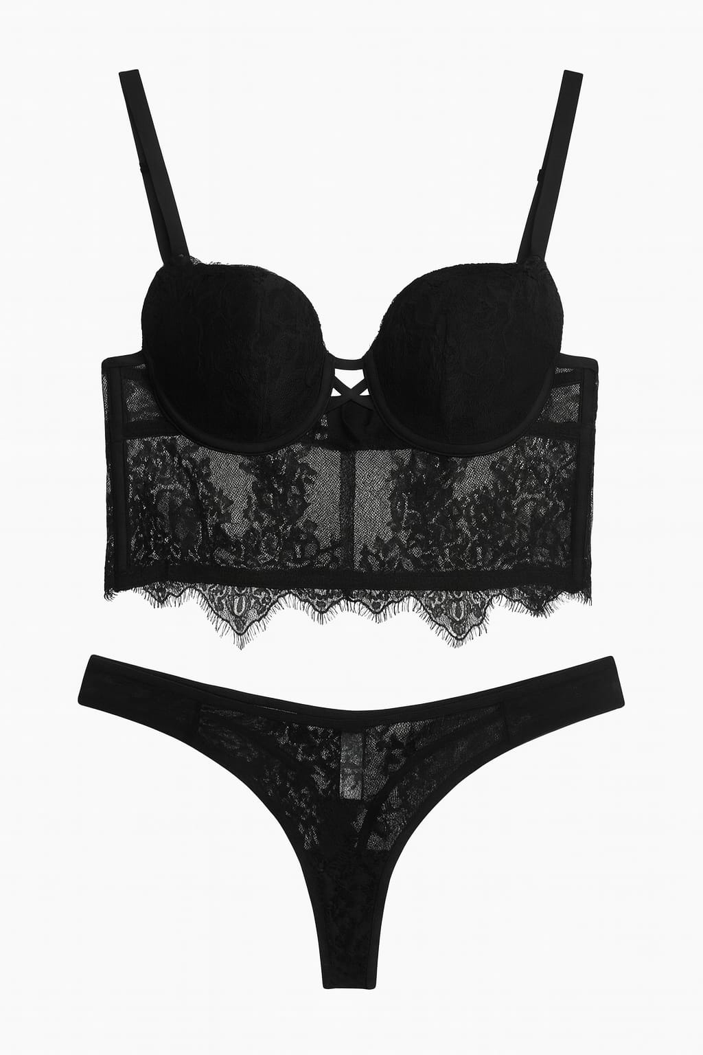 Cropped BELLES Meia Taça com Renda