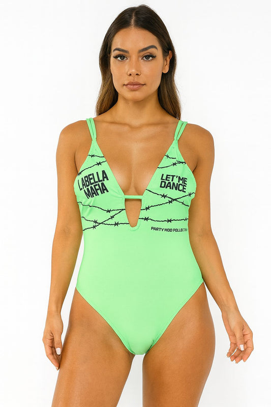 Body LABELLA MAFIA Verde Neon Party Mob