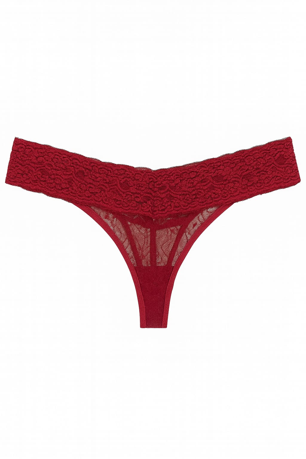 Lingerie RIVANNA em Renda Vermelha com Decote em V