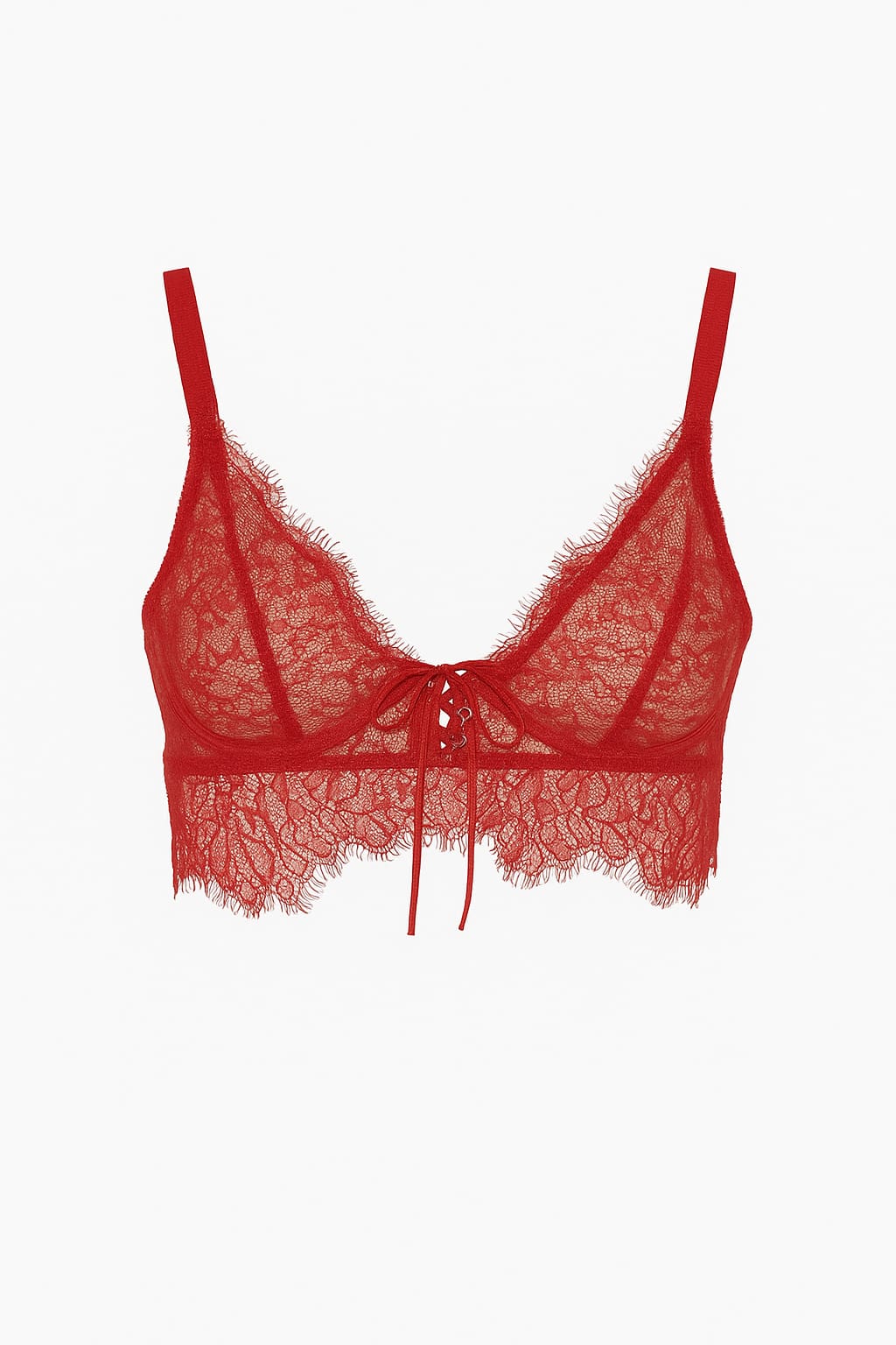 Lingerie BELLES Vermelha Toda em Renda