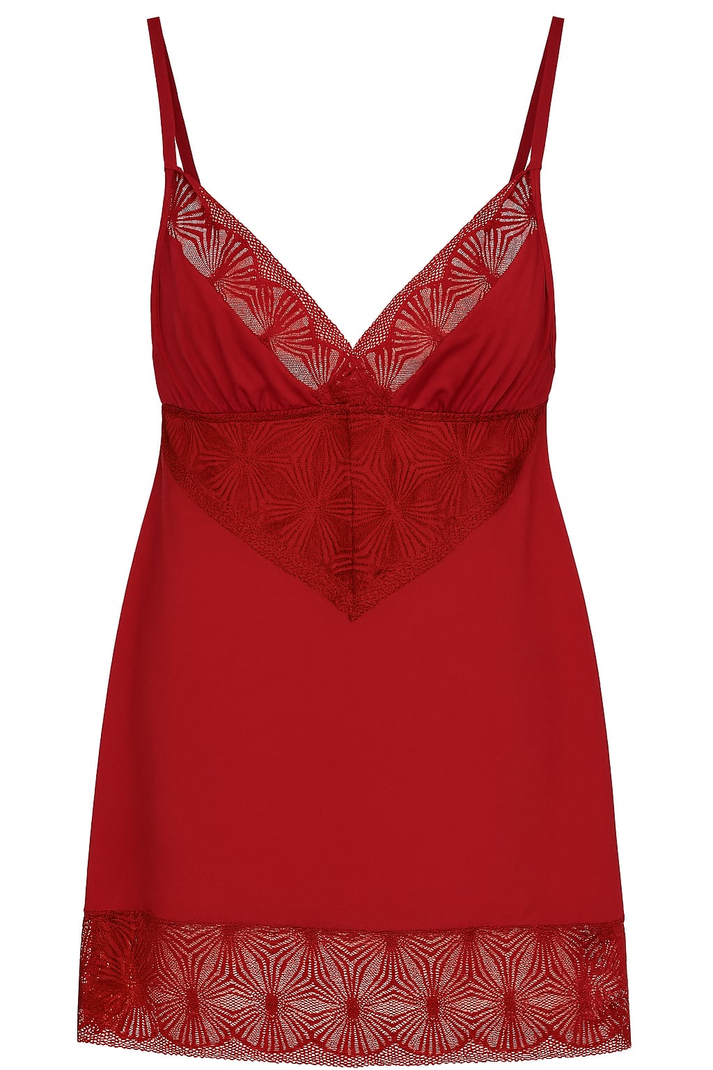 Camisola RIVANNA Vermelha com Renda