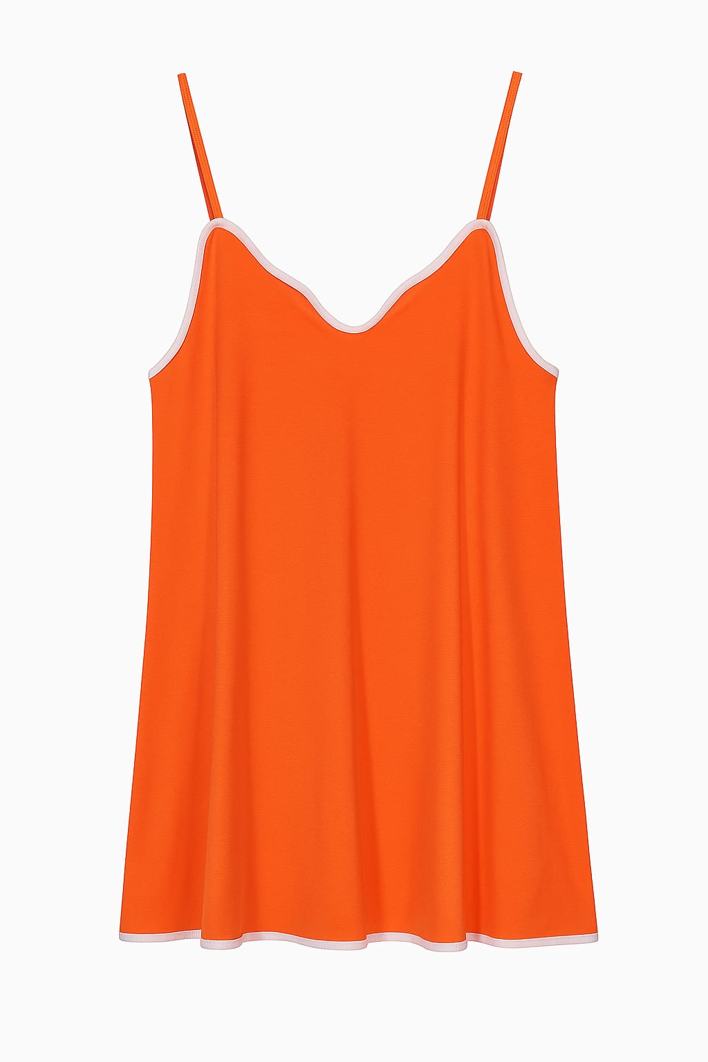 Camisola LUA LUA Caprese Laranja com Viés Branco