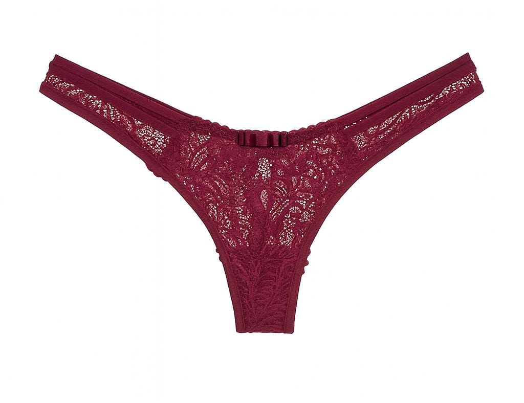 Lingerie RIVANNA em Renda Bordô com Aro