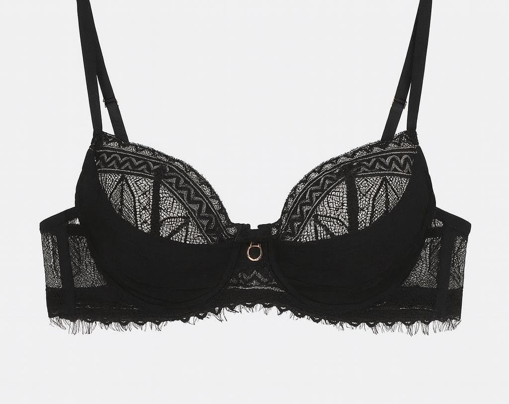 Lingerie BELLES Meia Taça Preta